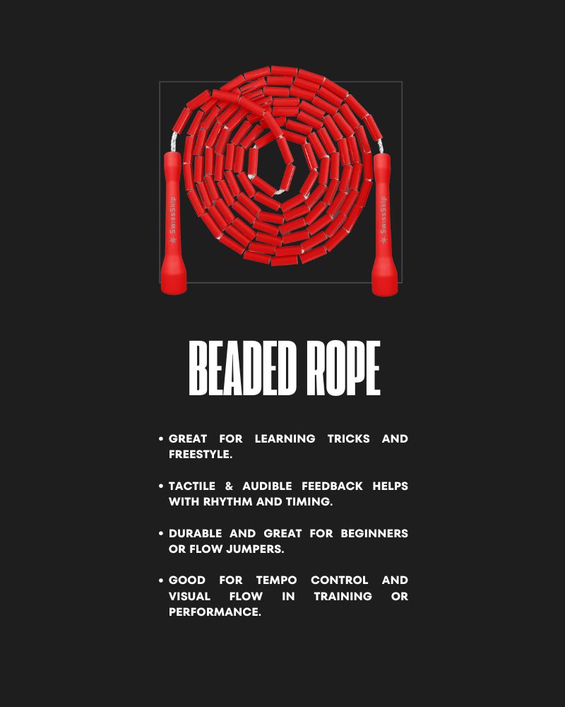 RUBY RED BEADED ROPE