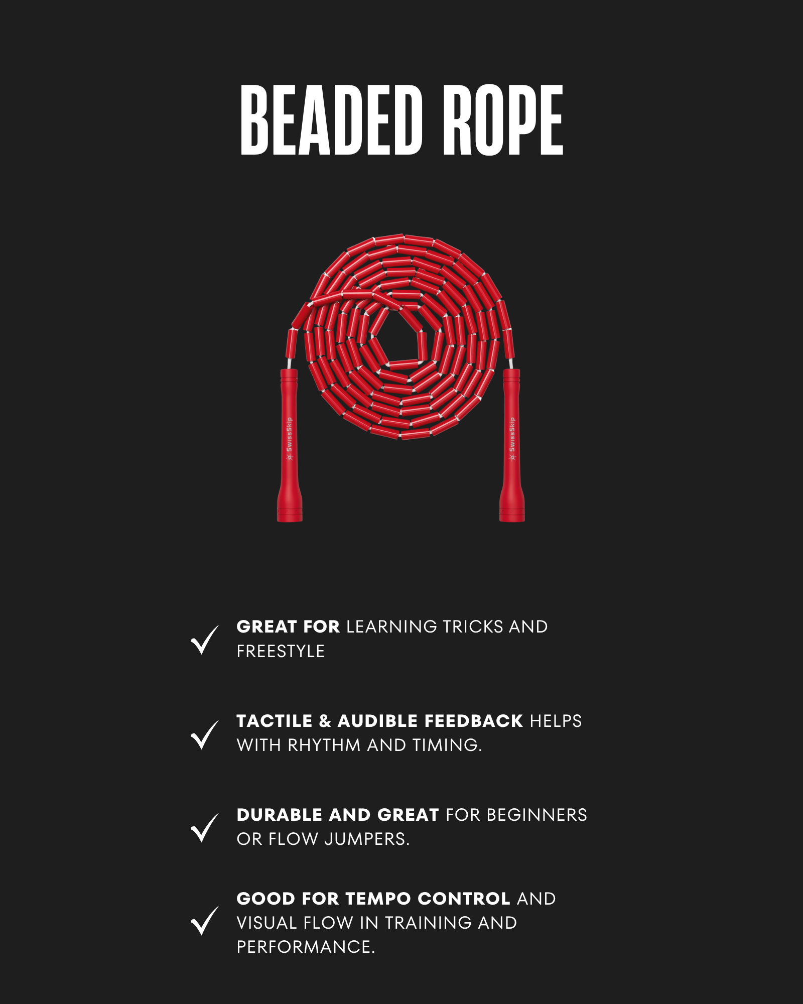 Ruby Ropes Ruby Red Beaded Rope l SwissSkip.ch – Swissskip