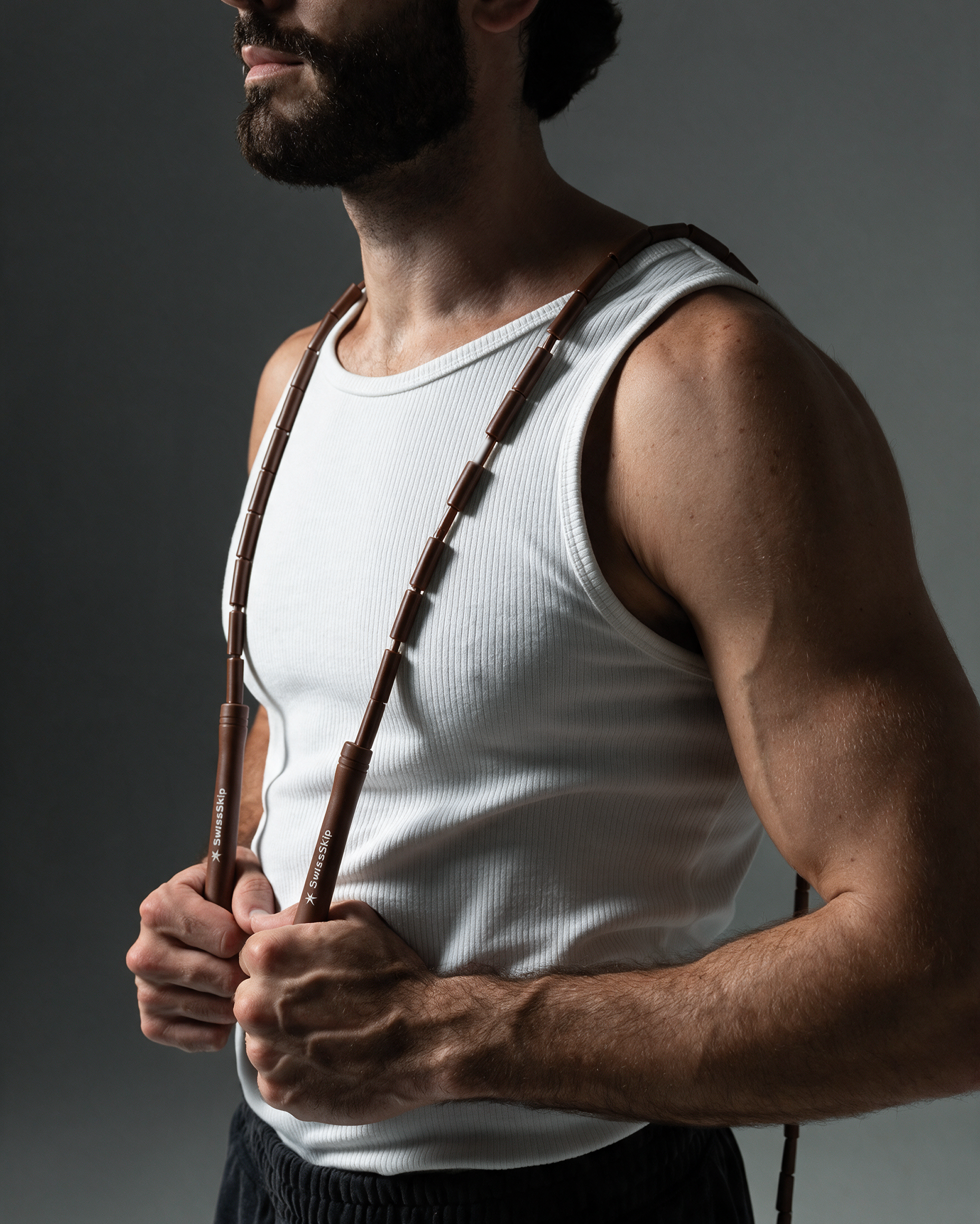 CHOCOLATE BROWN BEADED ROPE