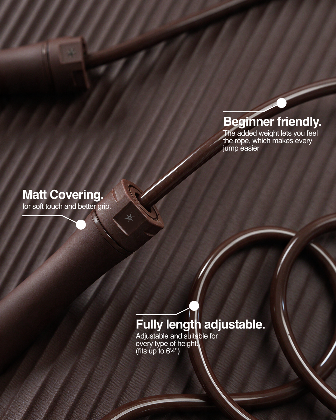 CHOCOLATE BROWN WEIGHTED ROPE