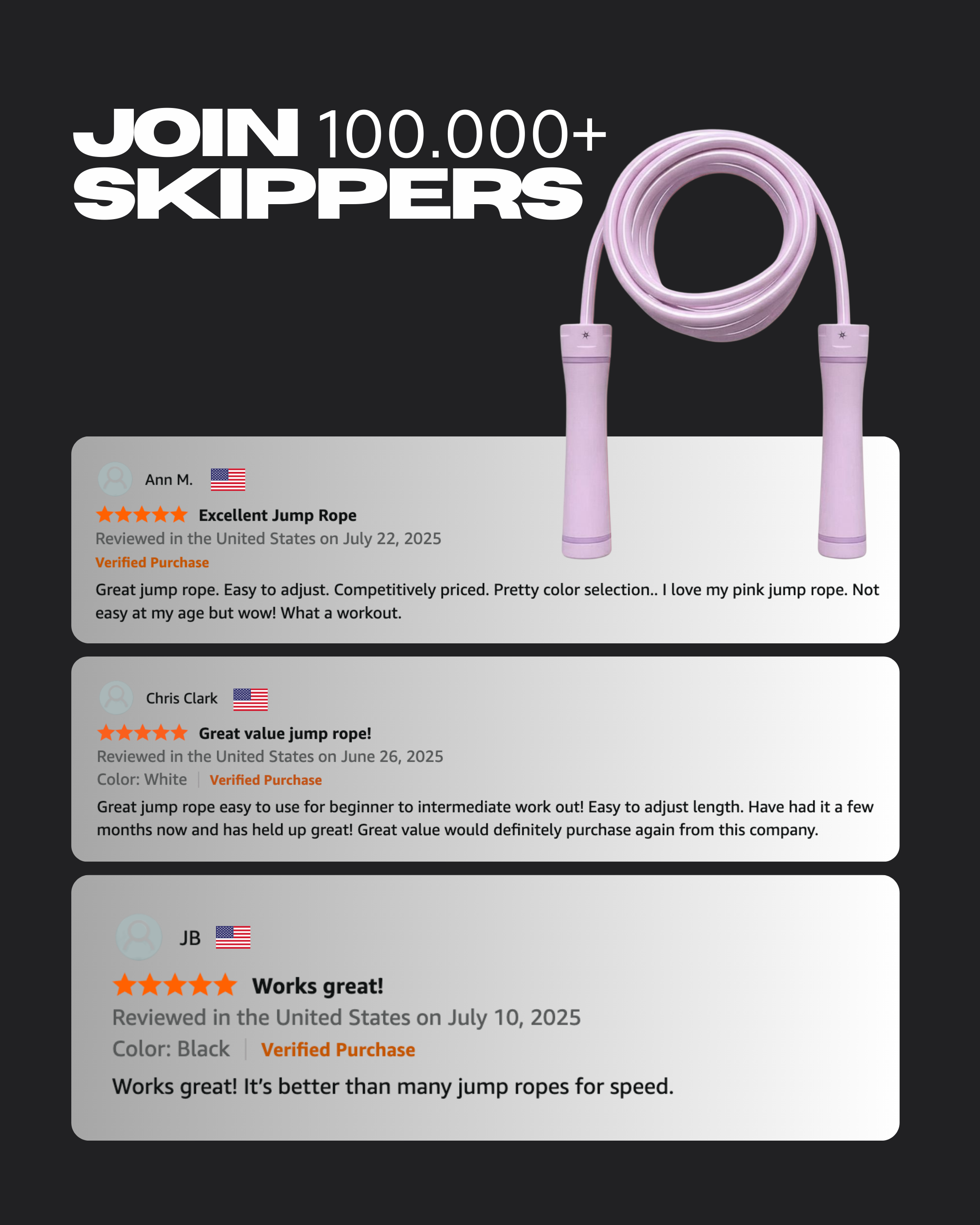 LILAC PINK WEIGHTED ROPE