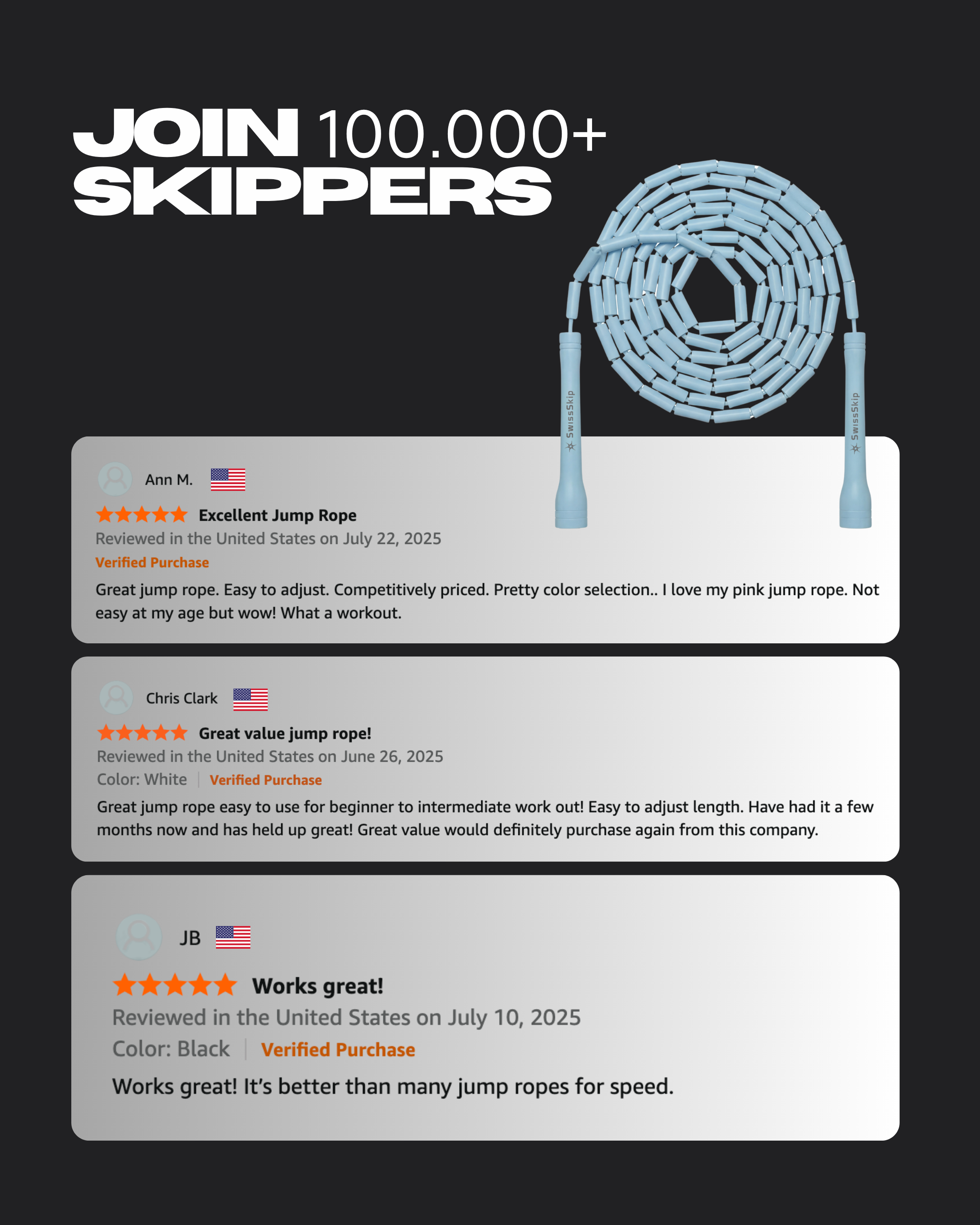 BLUE ASH BEADED ROPE