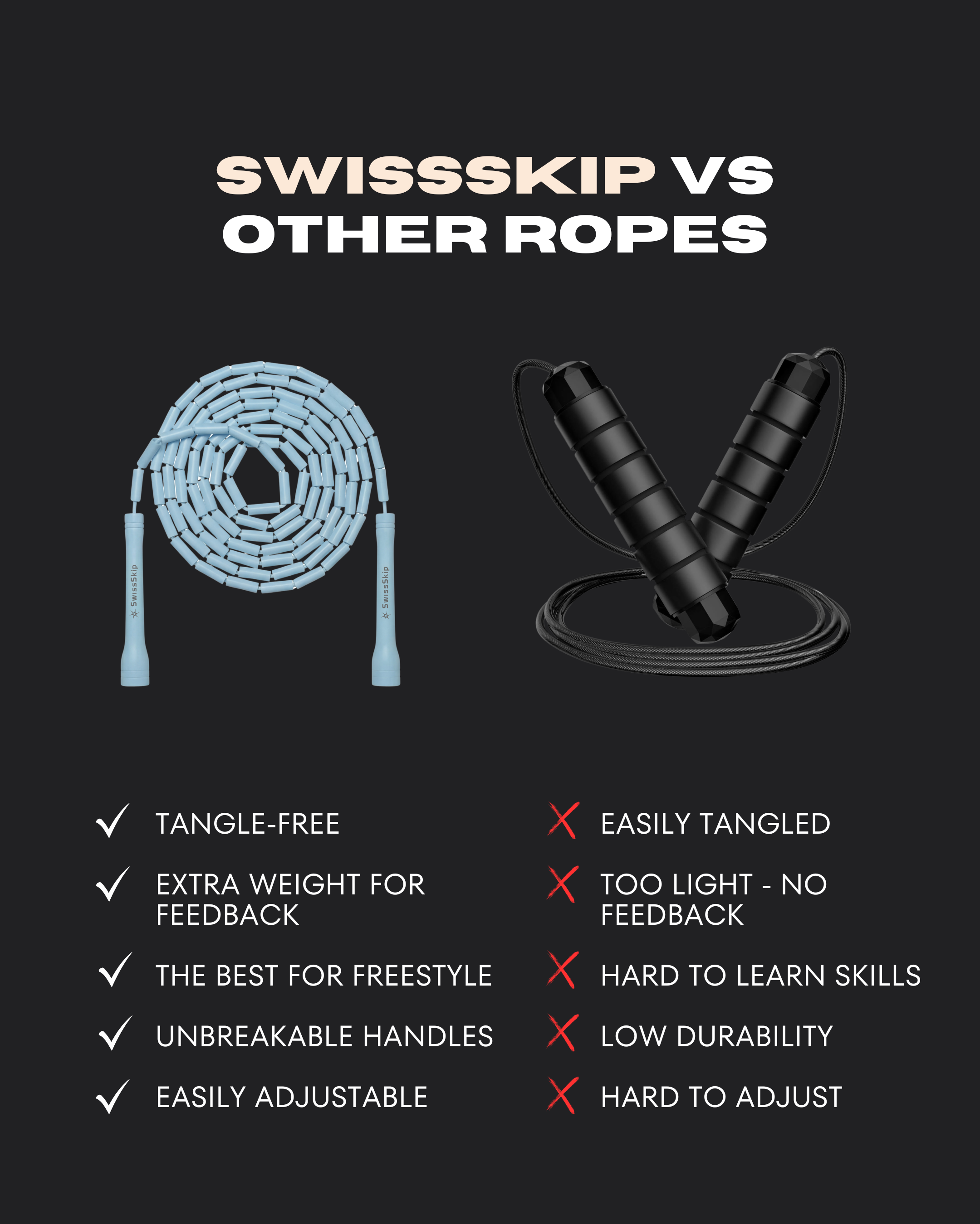 BLUE ASH BEADED ROPE