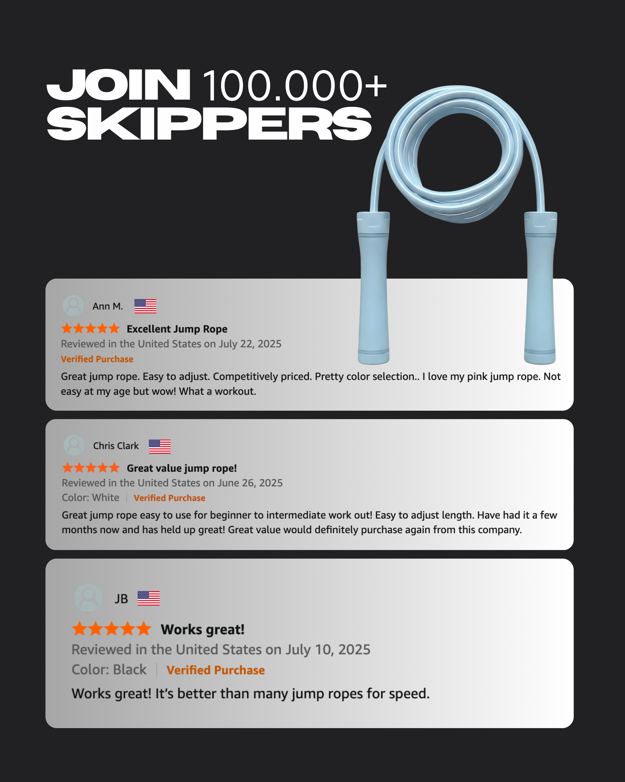 BLUE ASH WEIGHTED ROPE