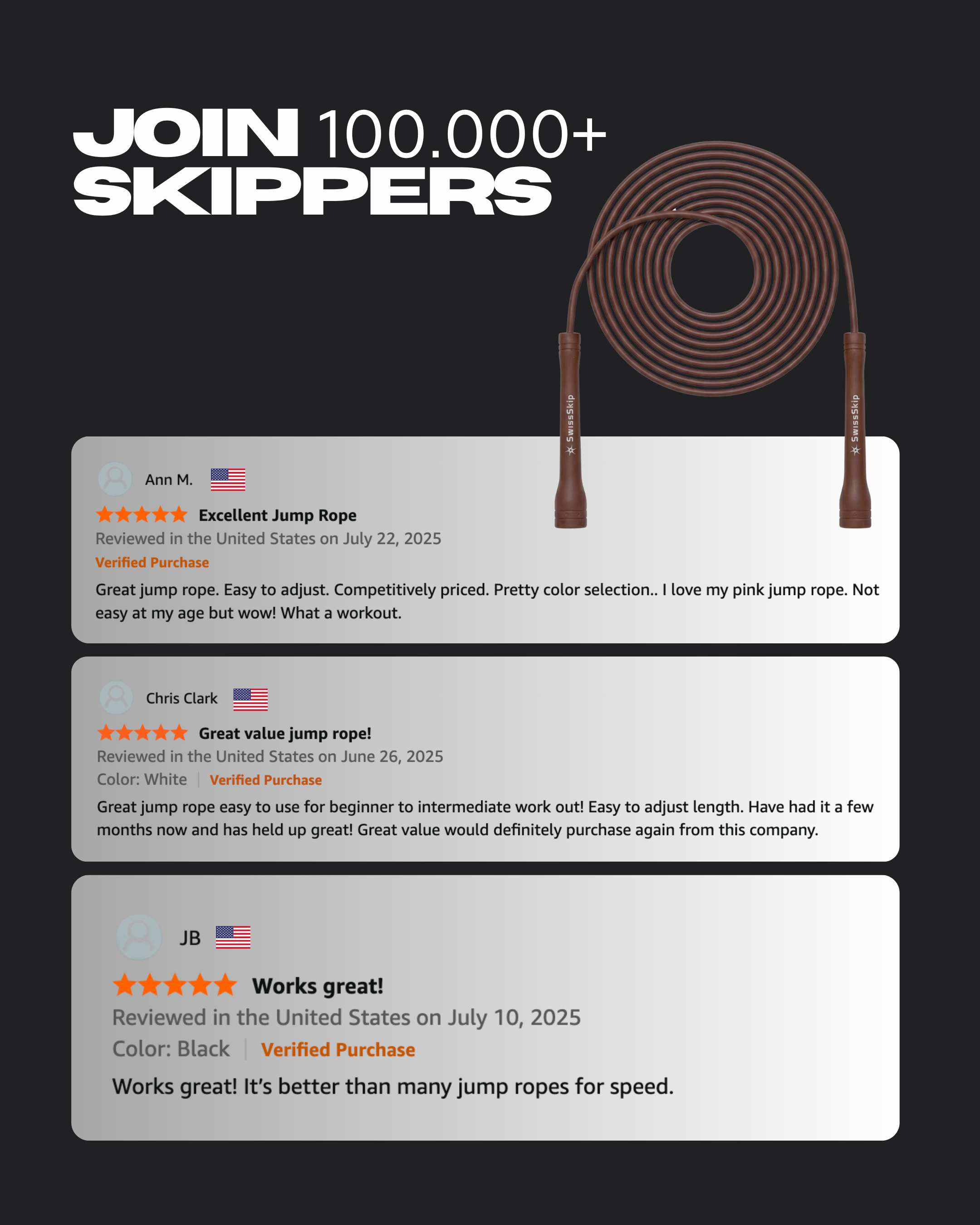 CHOCOLATE BROWN XELERATE SPEED ROPE
