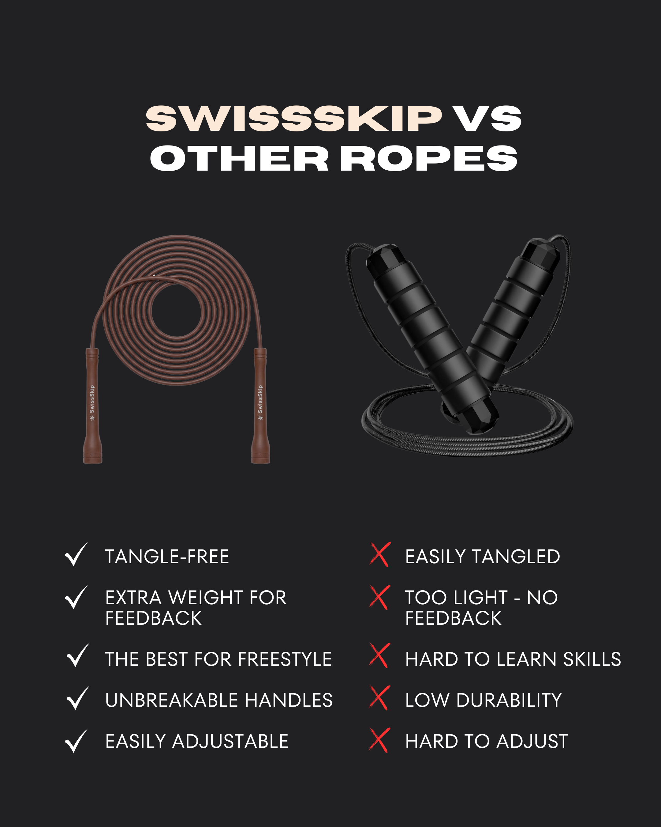CHOCOLATE BROWN XELERATE SPEED ROPE