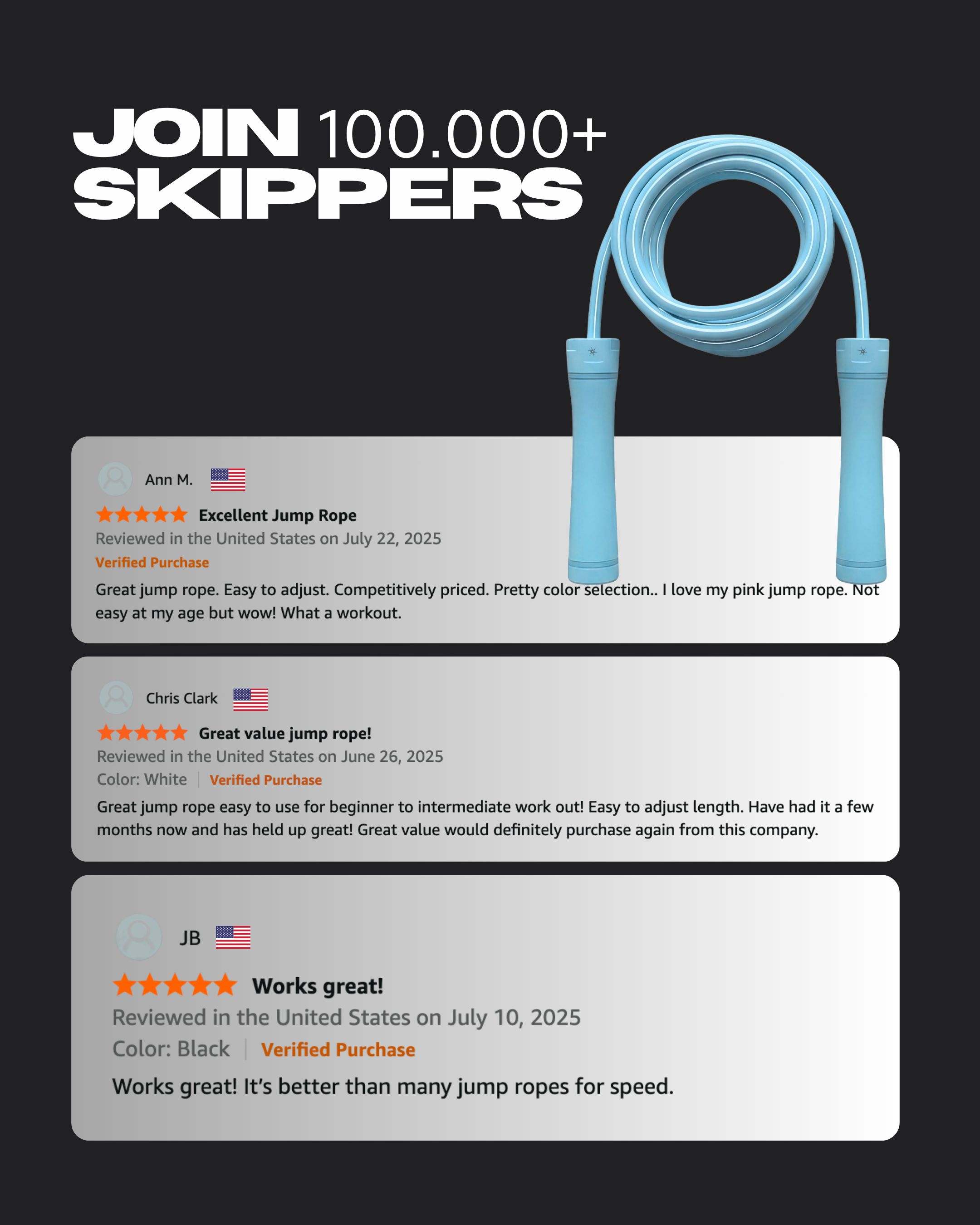 SKY BLUE WEIGHTED ROPE