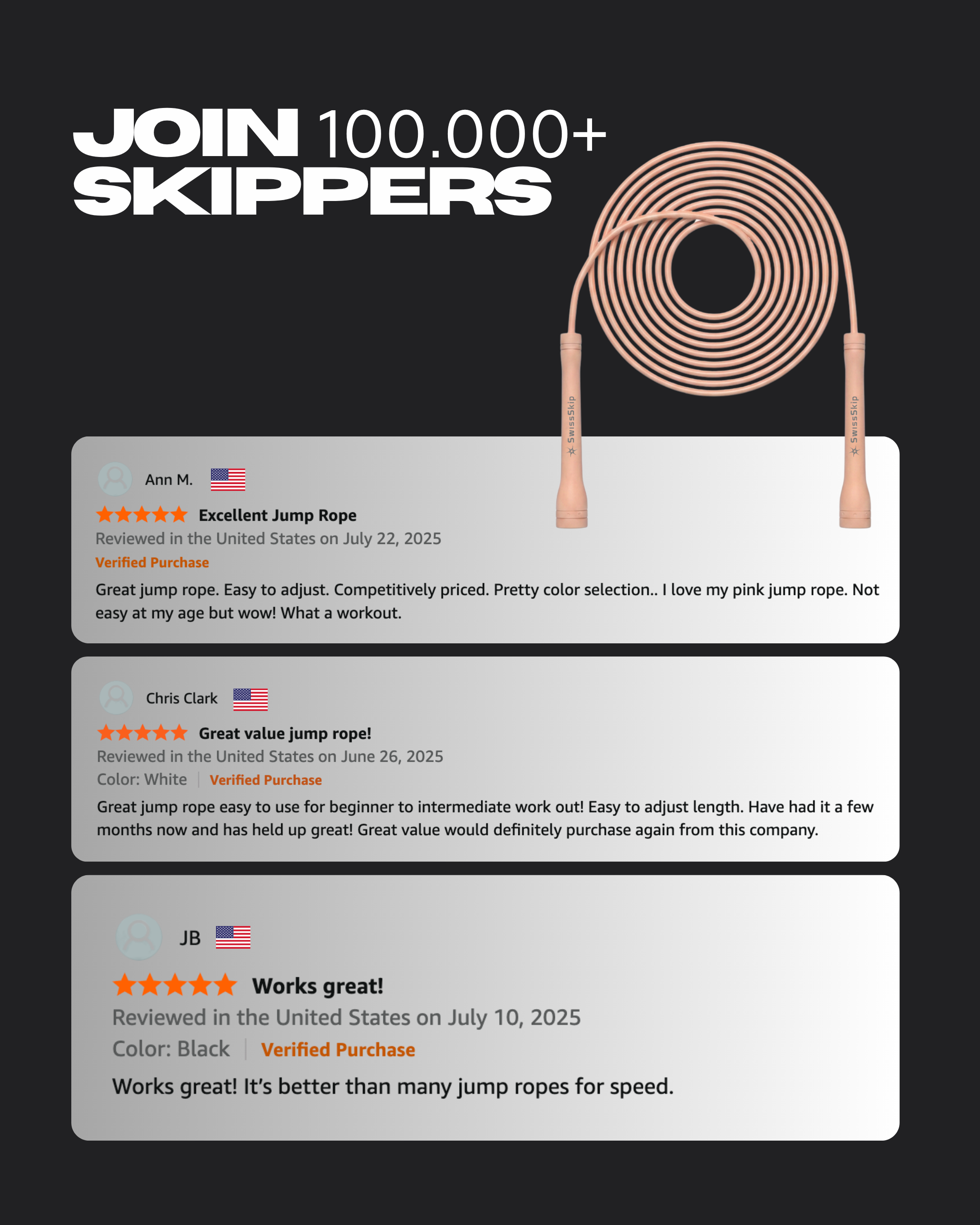 PEACH XELERATE SPEED ROPE