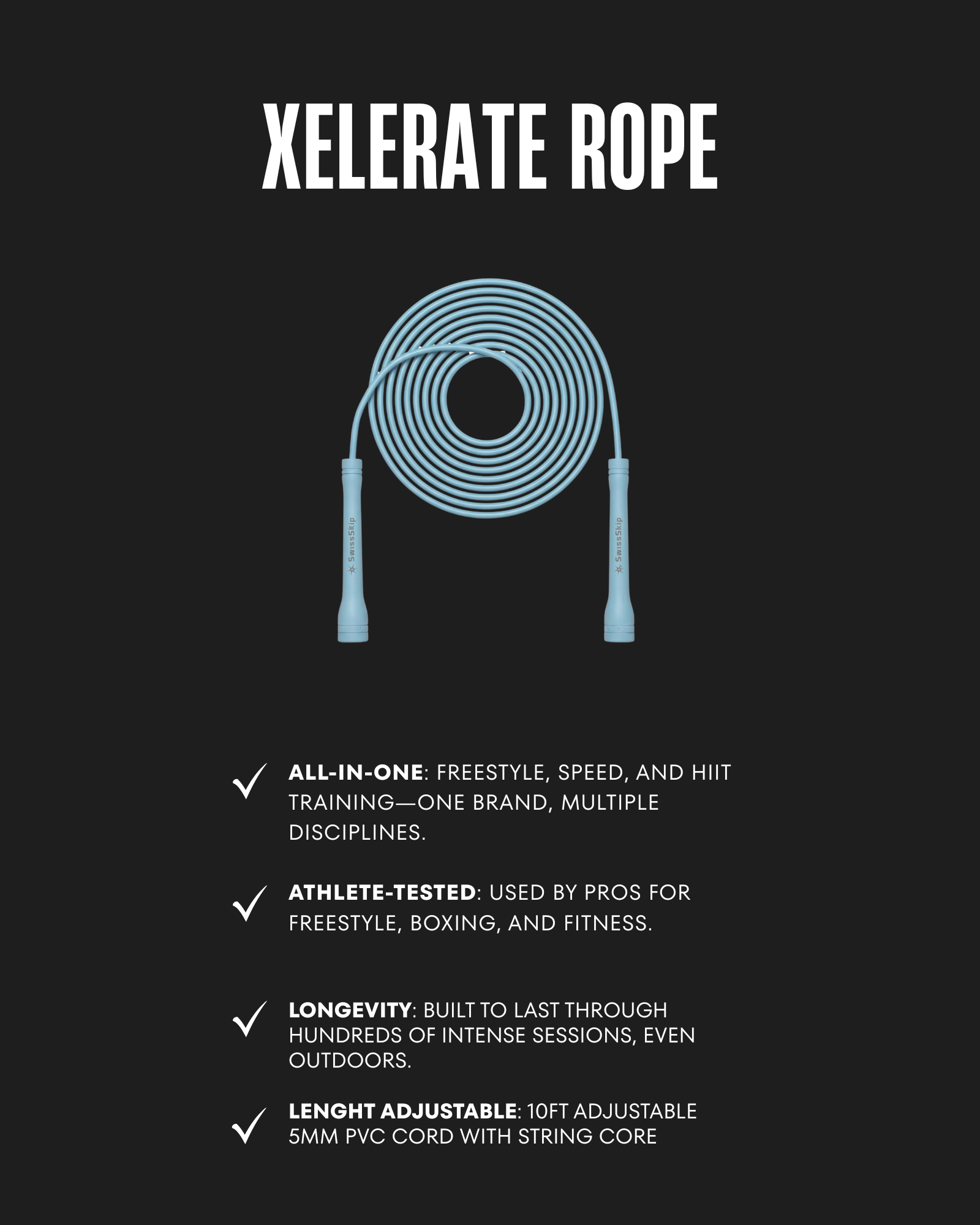 BLUE ASH XELERATE SPEED ROPE