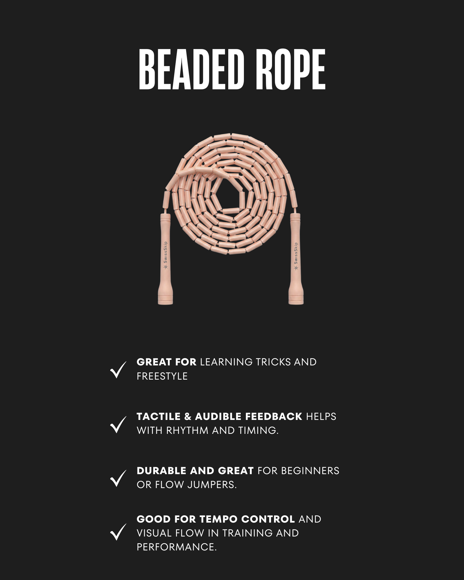 PEACH BEADED ROPE