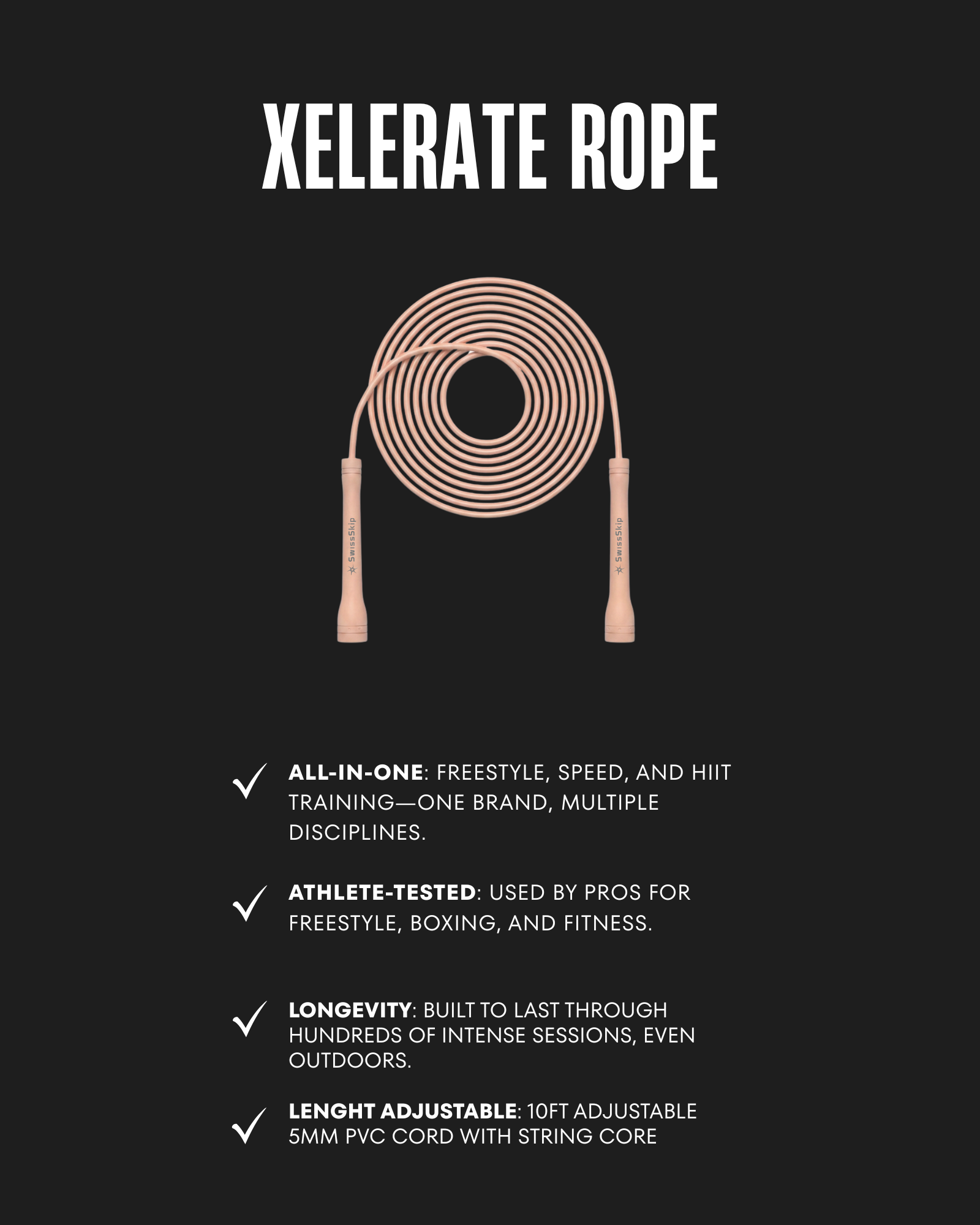 PEACH XELERATE SPEED ROPE